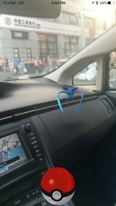 Pokemon Go Zubat in my car