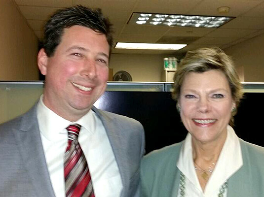 Scott Schober with Cokie Roberts